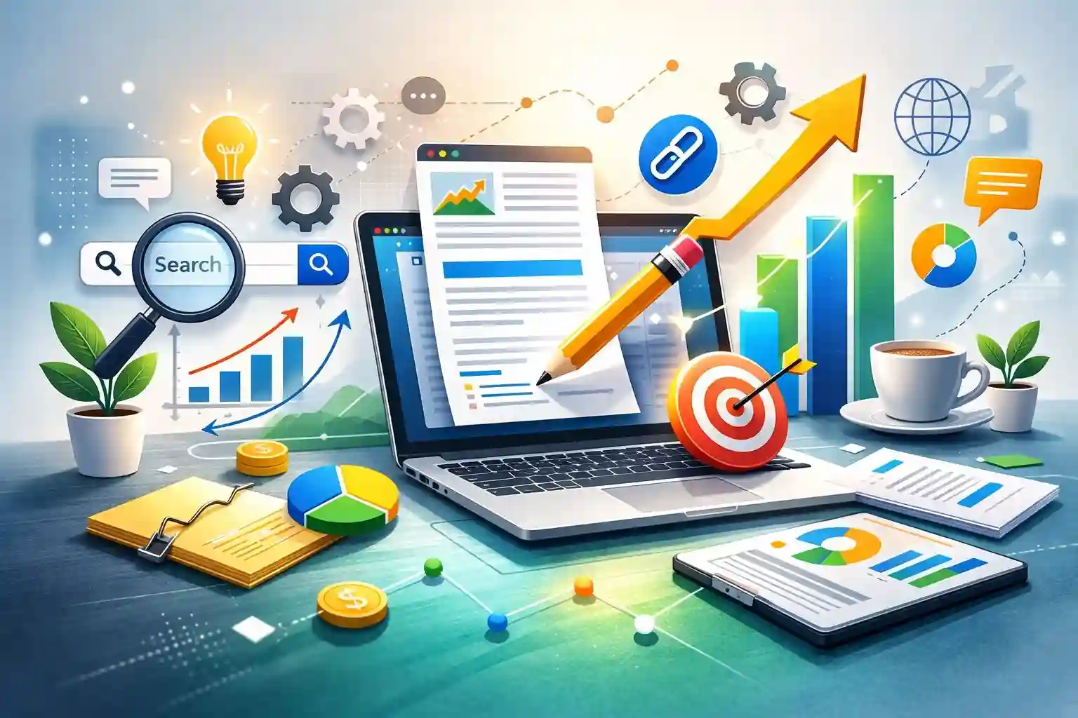 การเขียนบทความ SEO คือ การสร้างเนื้อหาที่ปรับแต่งคำสำคัญ โครงสร้าง และความอ่านง่าย เพื่อให้ติดอันดับบน Google และเพิ่มการเข้าชมเว็บไซต์อย่างมีประสิทธิภาพ