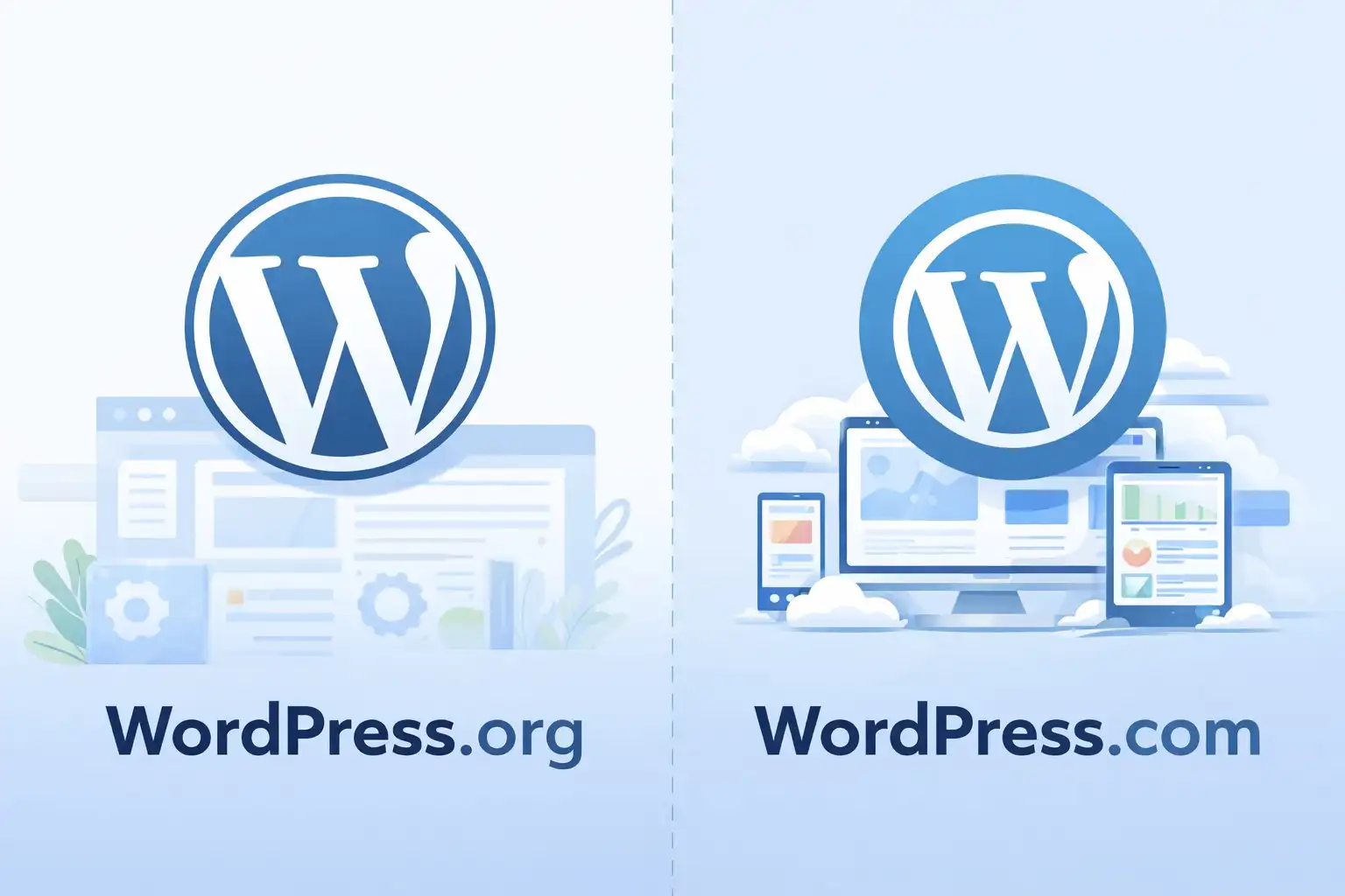 WordPress คือระบบจัดการเว็บไซต์ (CMS) ที่ช่วยสร้างเว็บไซต์ได้ง่าย และแบ่งออกเป็น 2 ประเภทหลักคือ WordPress.org และ WordPress.com