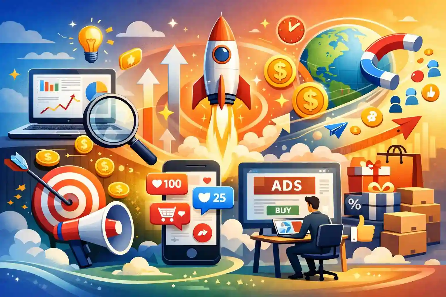 หน้าที่ของ Performance Marketing คือ วางแผนและบริหารโฆษณาออนไลน์โดยเน้นผลลัพธ์ที่วัดได้ เช่น ยอดขาย คลิก และลีด พร้อมวิเคราะห์ข้อมูลเพื่อปรับแคมเปญให้มีประสิทธิภาพสูงสุด